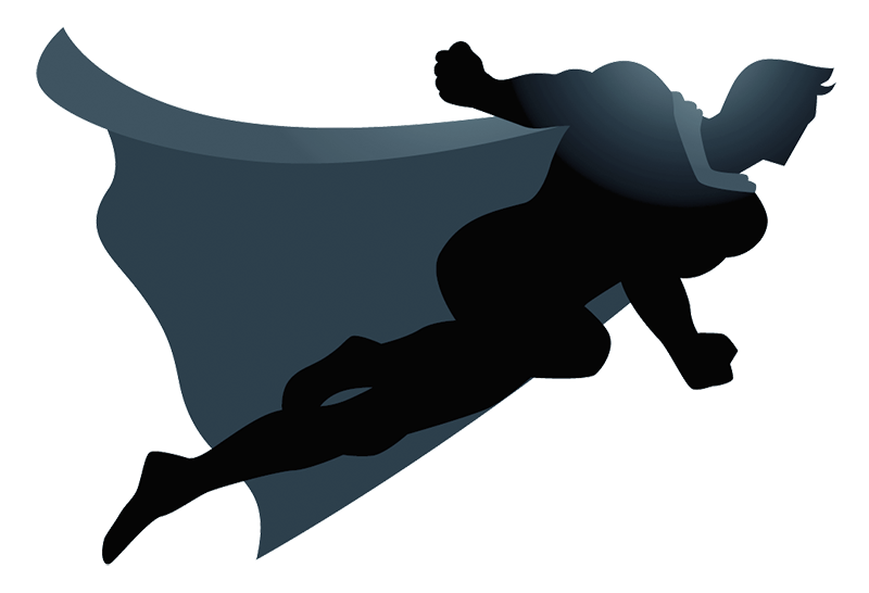 Superhero Flying Silhouette